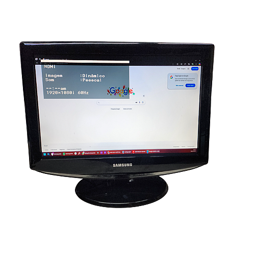 Monitor LCD 19" Samsung Entradas HDMI, RCA, Vídeo Componente